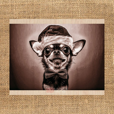 CHRISTMAS DOG pyroprinter & laser-ready file 3DWave.us